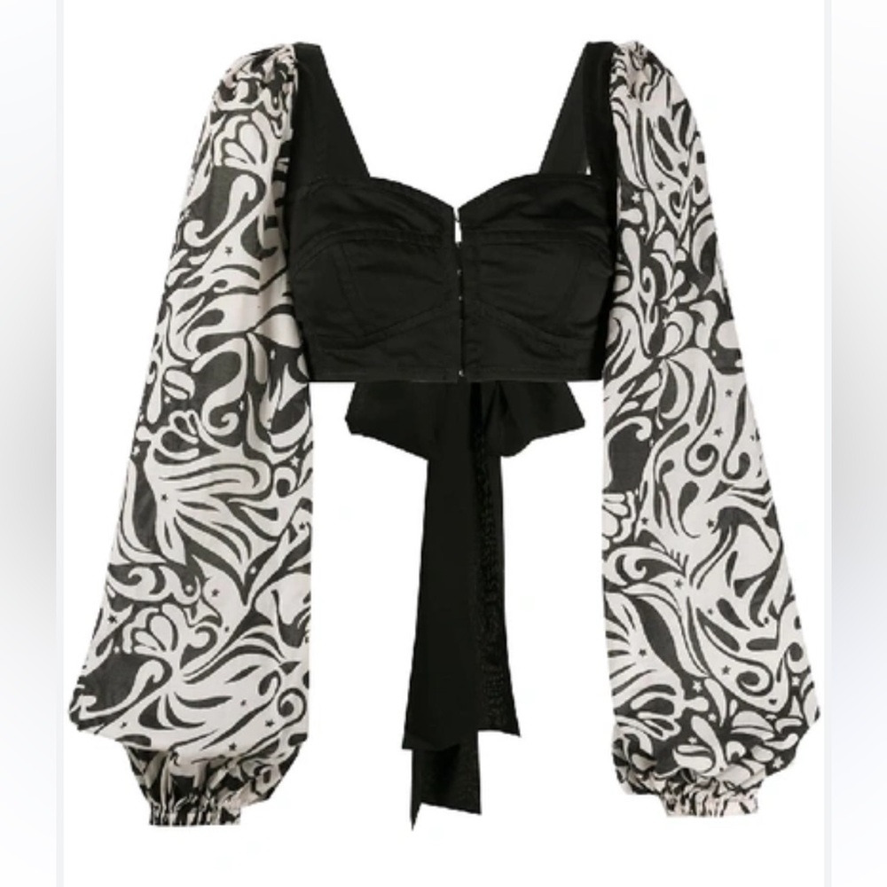 Pinko Puff Sleeve Corset Top